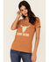 Idyllwind Women's Beast Mode Graphic Short Sleeve Trustie Tee  , Pecan, hi-res