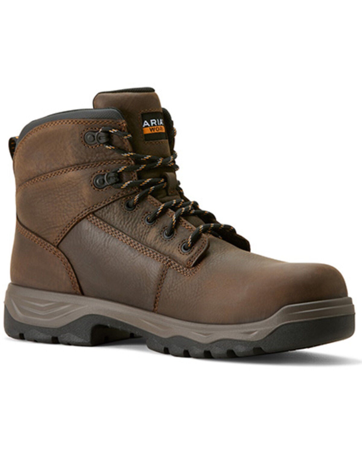 Ariat Men's Turbo Duratread 6" Waterproof Work Boots - Carbon Toe, Dark Brown, hi-res