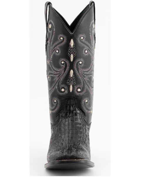 Image #3 - Ferrini Men's Caiman Crocodile Print Western Boots, Black, hi-res
