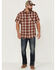 Brothers & Sons Men's Large Plaid Short Sleeve Button-Down Western Shirt , Red, hi-res