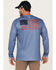Image #4 - Columbia Men's PFG Terminal Tackle Flag Graphic Long Sleeve T-Shirt, Blue, hi-res