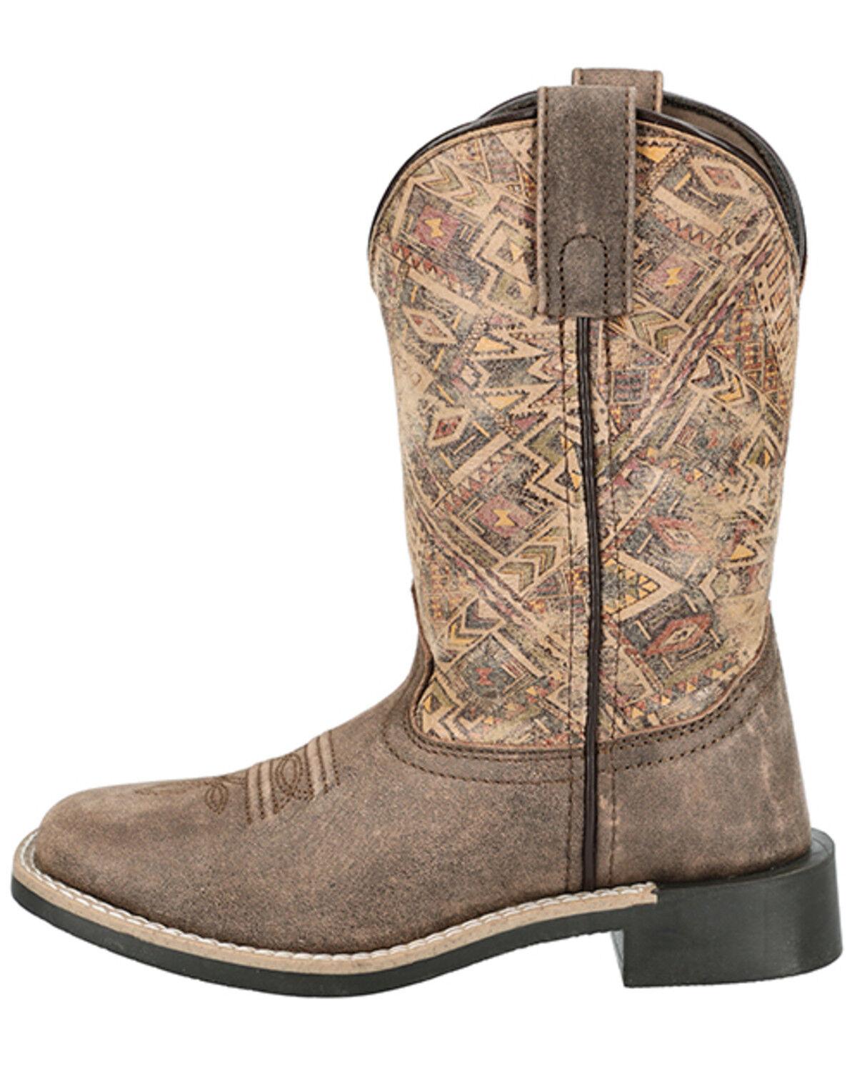 Image #3 - Smoky Mountain Little Boys' Oasis Performance Western Boots - Broad Square Toe, Chocolate, hi-res