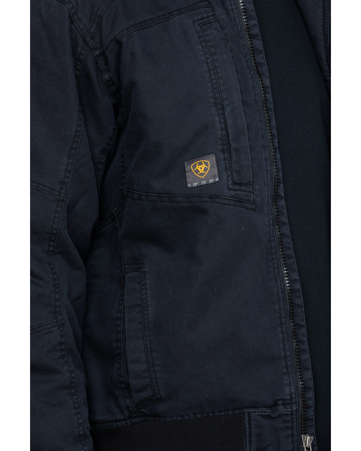 Image #4 - Ariat Men's Black Rebar Washed Dura Canvas Insulated Work Coat, , hi-res