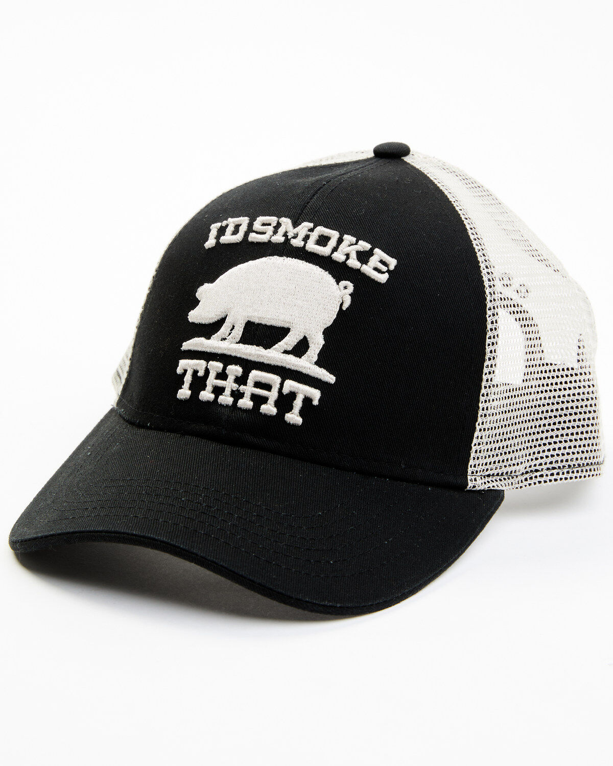 Image #1 - Cody James Men's I'd Smoke That Pig Ball Cap, Black, hi-res