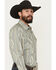 Image #2 - Panhandle Slim Men's Southwestern Striped Print Long Sleeve Snap Western Shirt, Sage, hi-res
