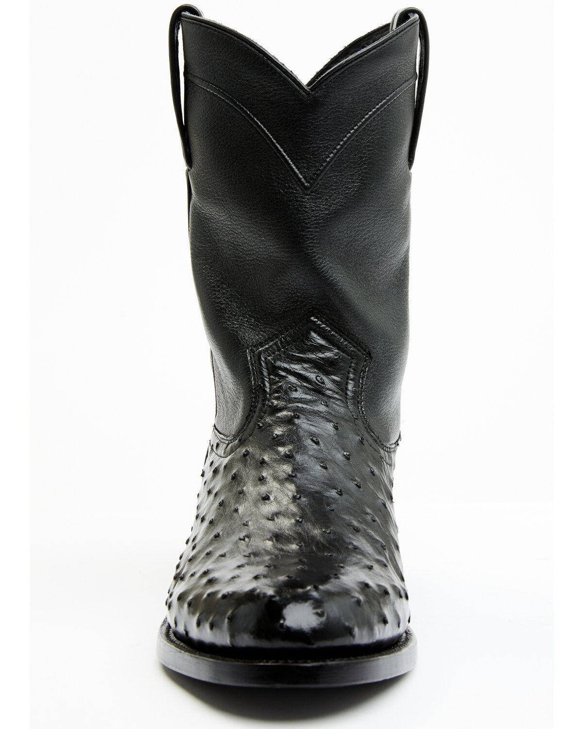 Image #4 - Cody James Black 1978® Men's Carmen Exotic Full-Quill Ostrich Roper Boots - Round Toe, Black, hi-res
