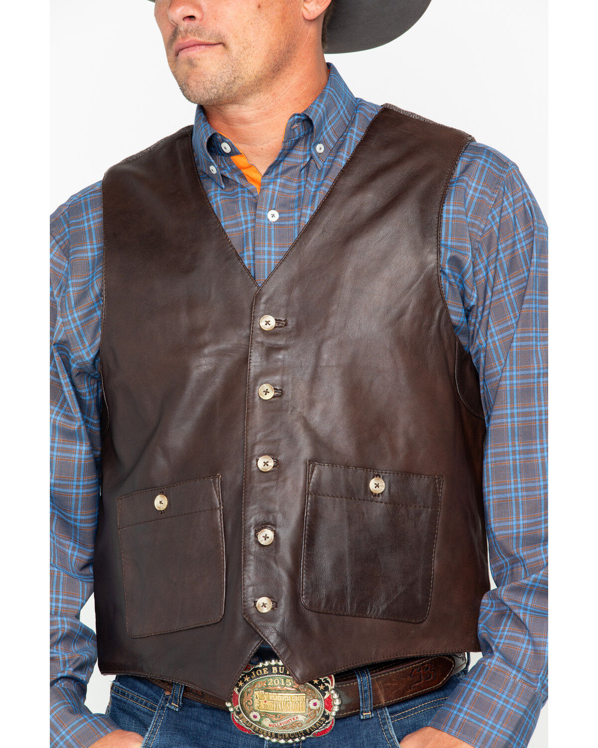 Image #4 - Outback Trading Co. Men's Wynard Button Pocket Vest, Brown, hi-res