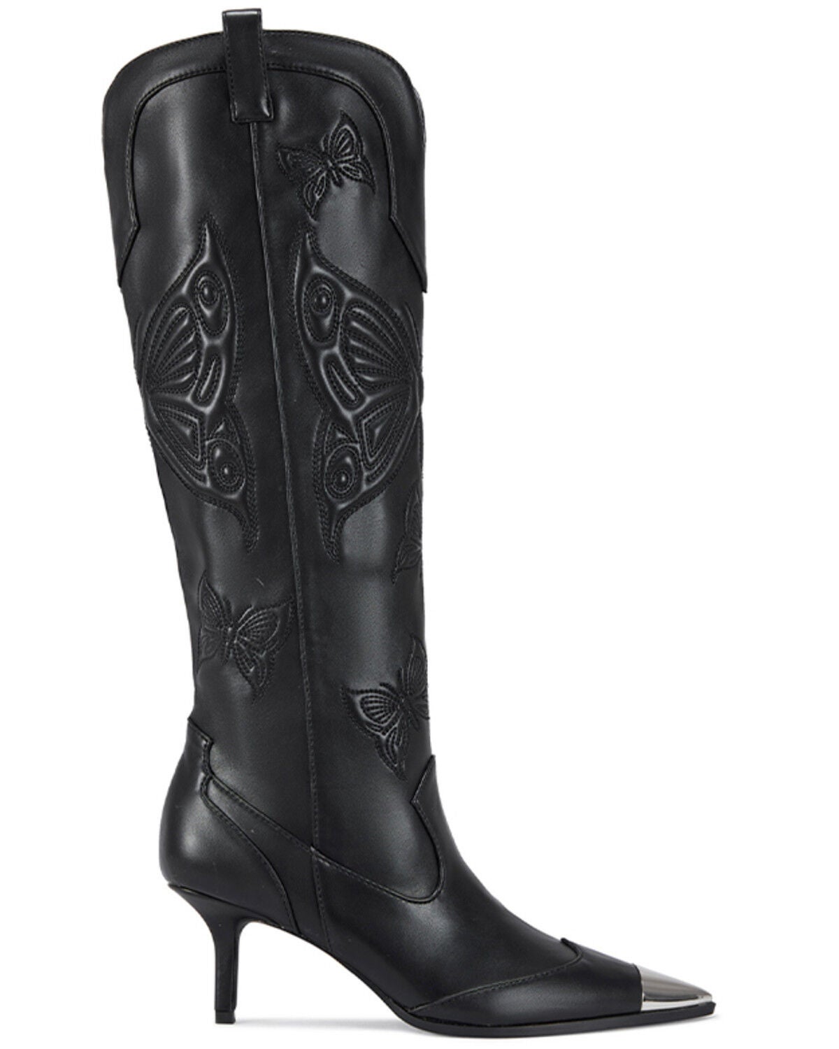 Azalea Wang Women's Floryan Western Boots - Round Toe, Black, hi-res