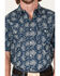 Image #3 - Cody James Men's Showcase Paisley Print Pearl Snap Western Shirt, Navy, hi-res