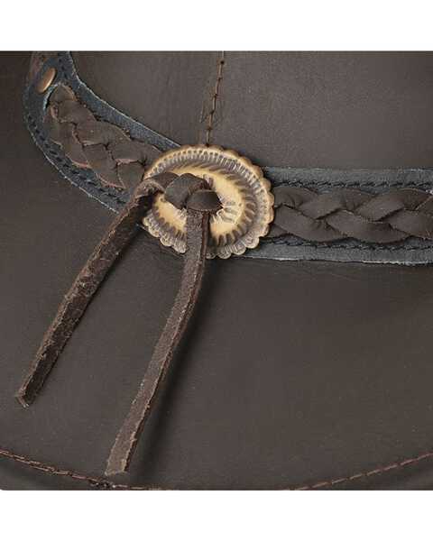 Image #4 - Outback Trading Men's Wagga Wagga Leather Hat, Chocolate, hi-res