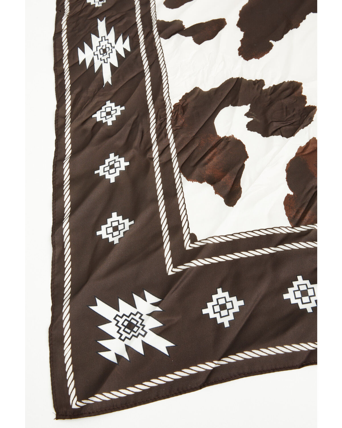 Image #4 - Idyllwind Women's Mona Southwest Cow Print Oversized Wild Rag, Brown, hi-res