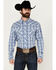 Image #1 - Wrangler 20X Men's Advanced Comfort Plaid Print Long Sleeve Snap Western Shirt, , hi-res
