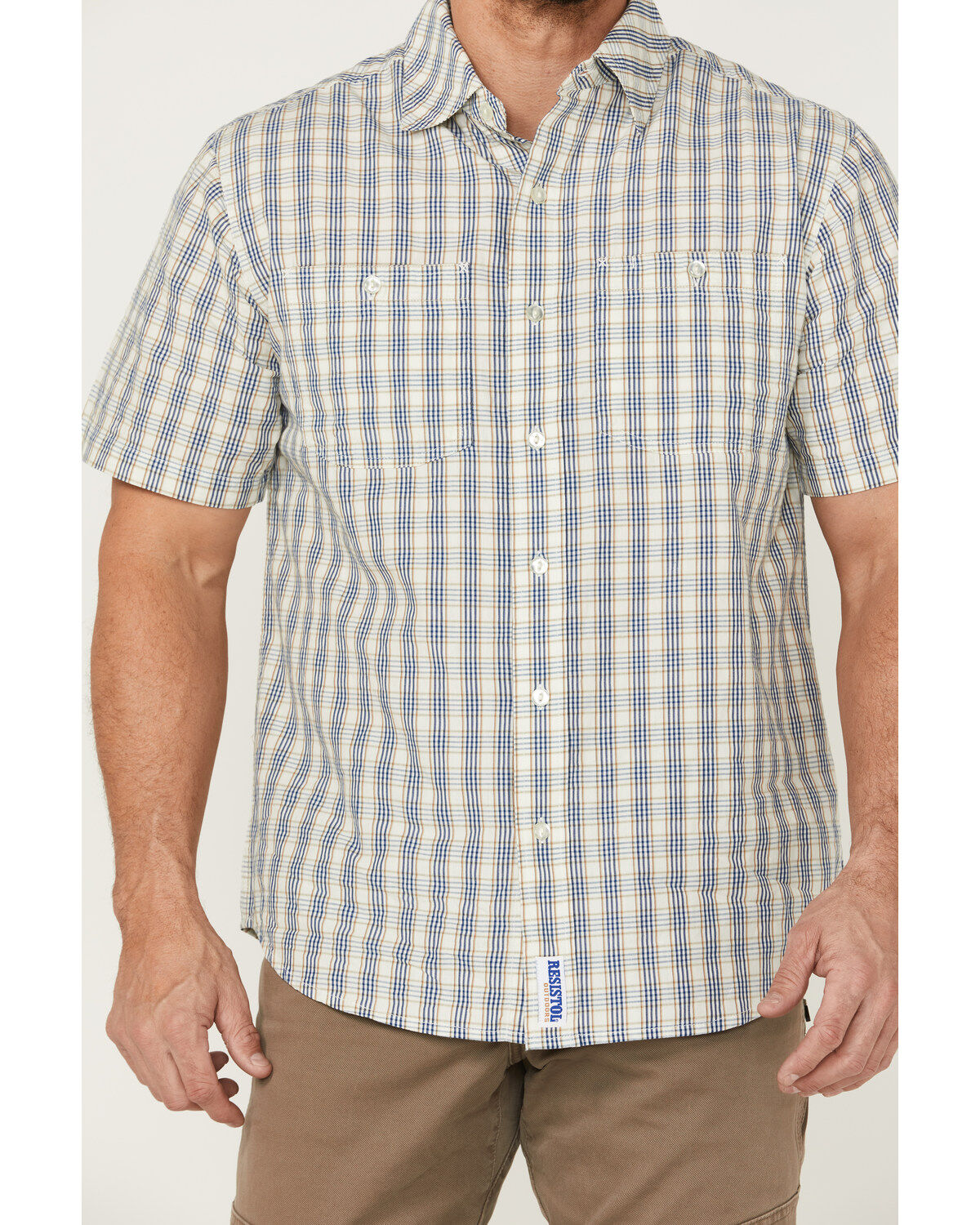 Image #3 - Resistol Men's Malone Small Plaid Short Sleeve Button Down Western Shirt, , hi-res
