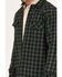 Image #3 - Cody James Men's Alder Tree Plaid Button Down Bonded Western Flannel Shirt Jacket, Green, hi-res
