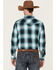Image #4 - Cody James Men's Gateway Large Plaid Long Sleeve Snap Western Shirt, Navy, hi-res