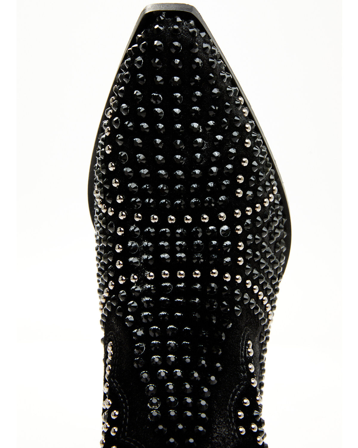 Image #6 - Italian Cowboy Women's Astra Studded Fashion Booties - Snip Toe, Black, hi-res