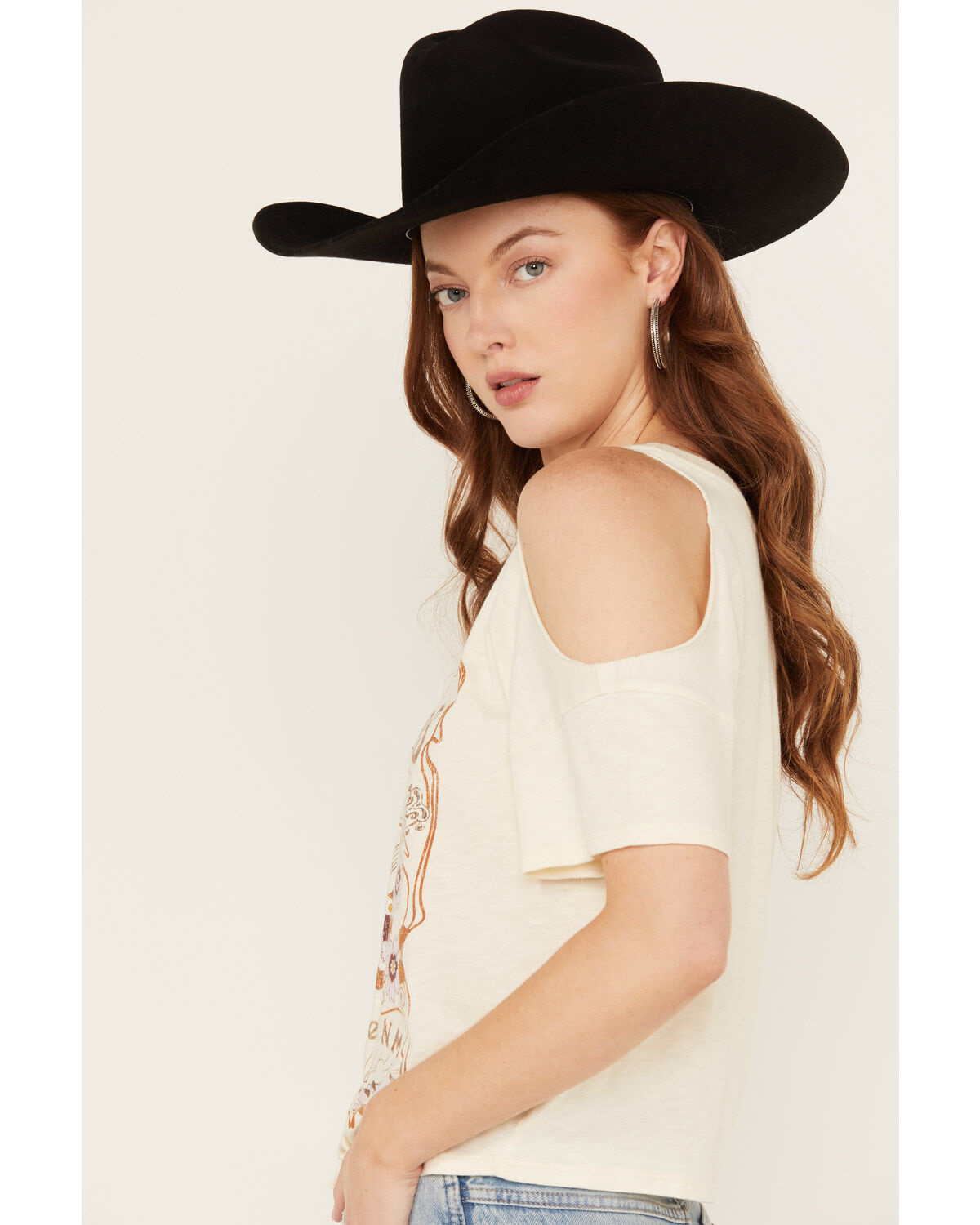 Image #2 - Shyanne Women's Mystic Winds Cold Shoulder Tee, Cream, hi-res