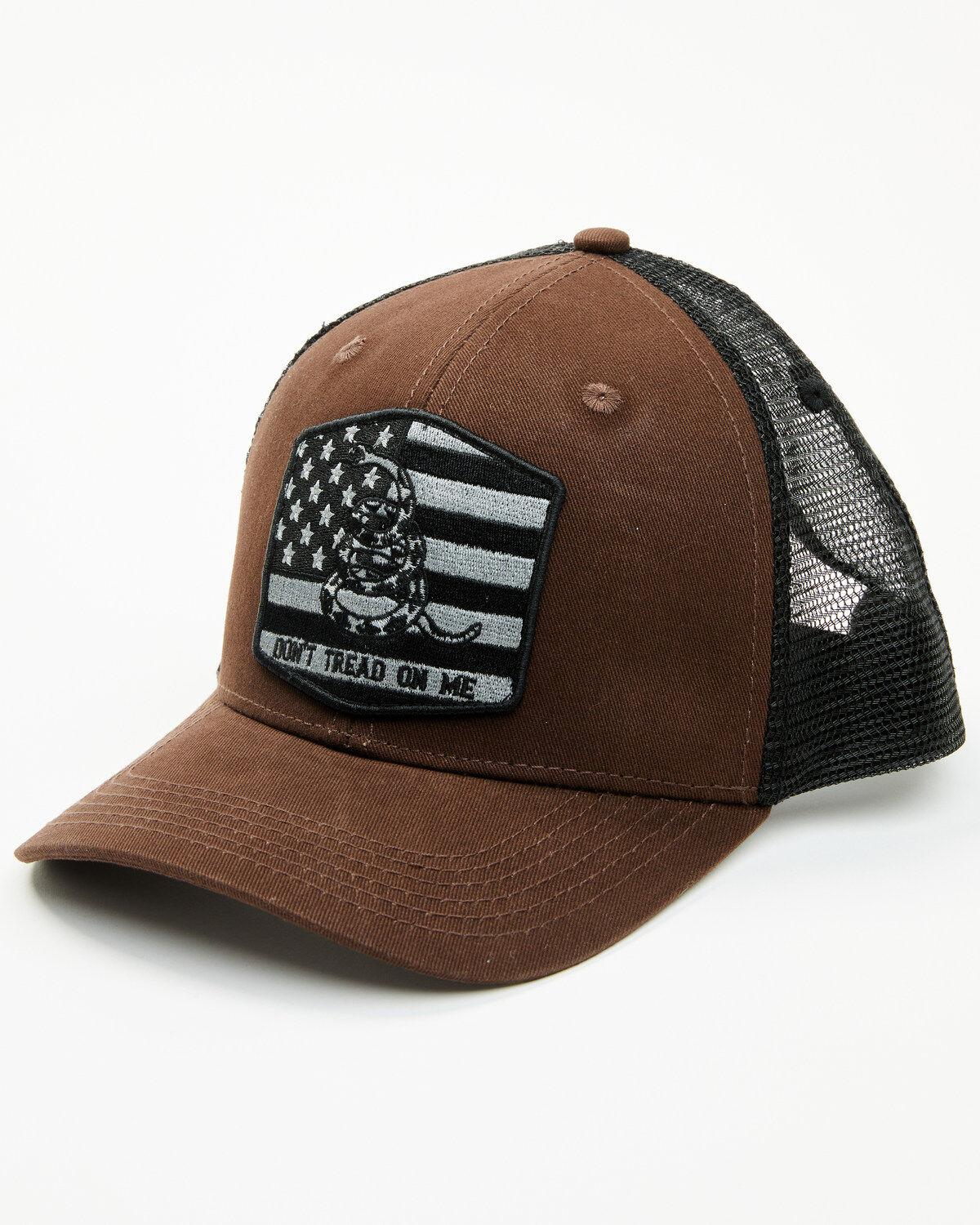 Image #1 - Cody James Men's Don't Tread On Me Ball Cap, Brown, hi-res