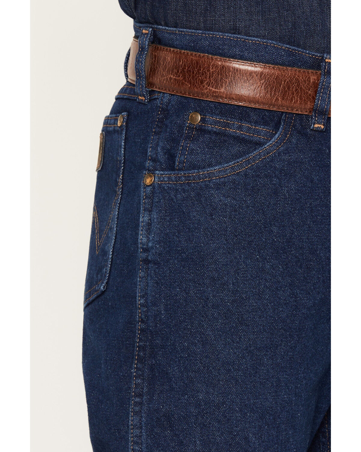 Image #2 - Wrangler 47MWZ Premium Performance Cowboy Cut Regular Fit Prewashed Jeans, Indigo, hi-res