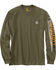 Image #1 - Carhartt Workwear Men's Saw Graphic Long Sleeve T-Shirt, Green, hi-res