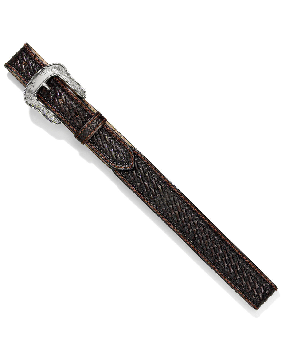 Image #3 - Justin Men's Brown Beaumont Western Belt, , hi-res