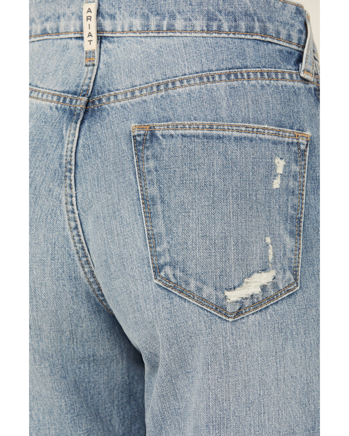 Product Name:  Ariat Women's Dominca Medium Wash Rodeo Quincy High Rise Tomboy Relaxed Straight Jeans