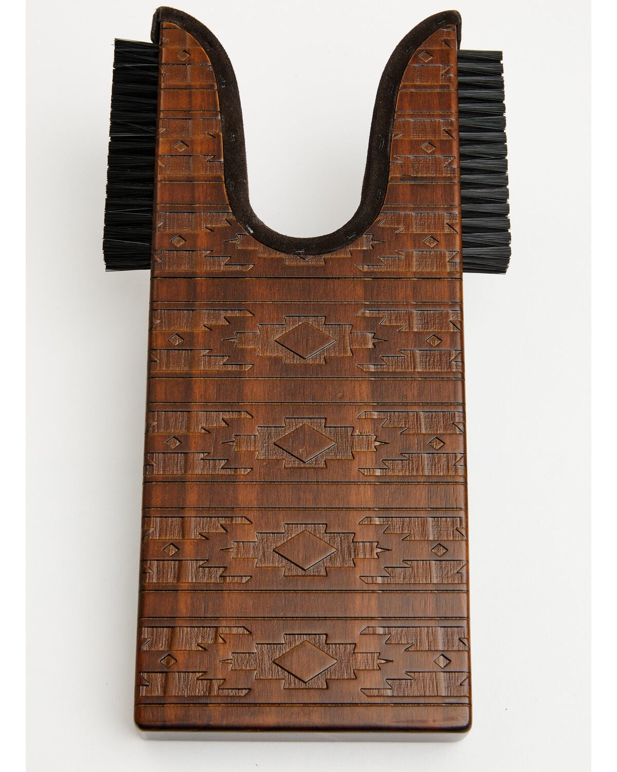 Image #2 - Boot Barn Southwestern Print Engraved Boot Jack with Scrubber, Dark Brown, hi-res