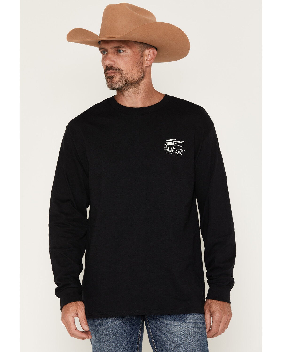 Image #2 - Moonshine Spirit&reg; Men's America's Most Wanted Long Sleeve Graphic T-Shirt, Black, hi-res