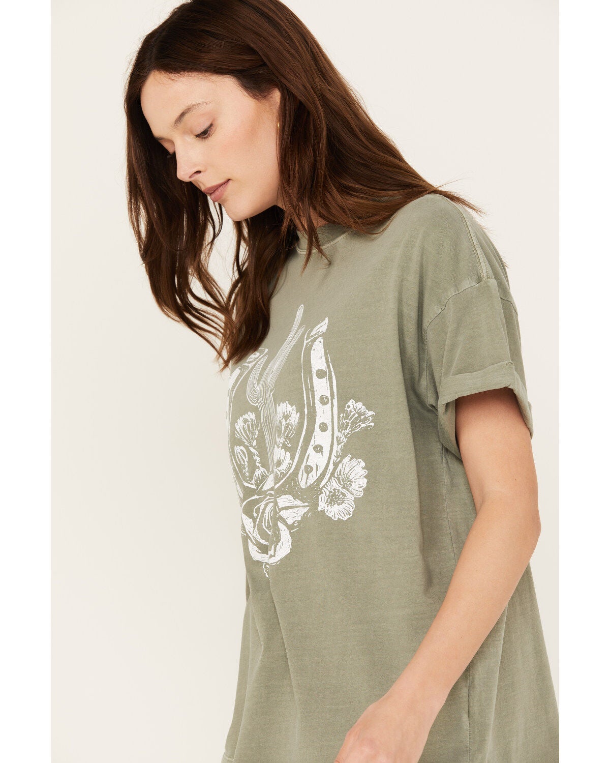 Image #2 - Girl Dangerous Women's Horseshoe Rose Boyfriend Graphic Tee, , hi-res