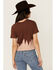 Image #4 - Shyanne Women's Dibs On The Cowboy Tie Dye Short Sleeve Graphic Tee, Medium Brown, hi-res