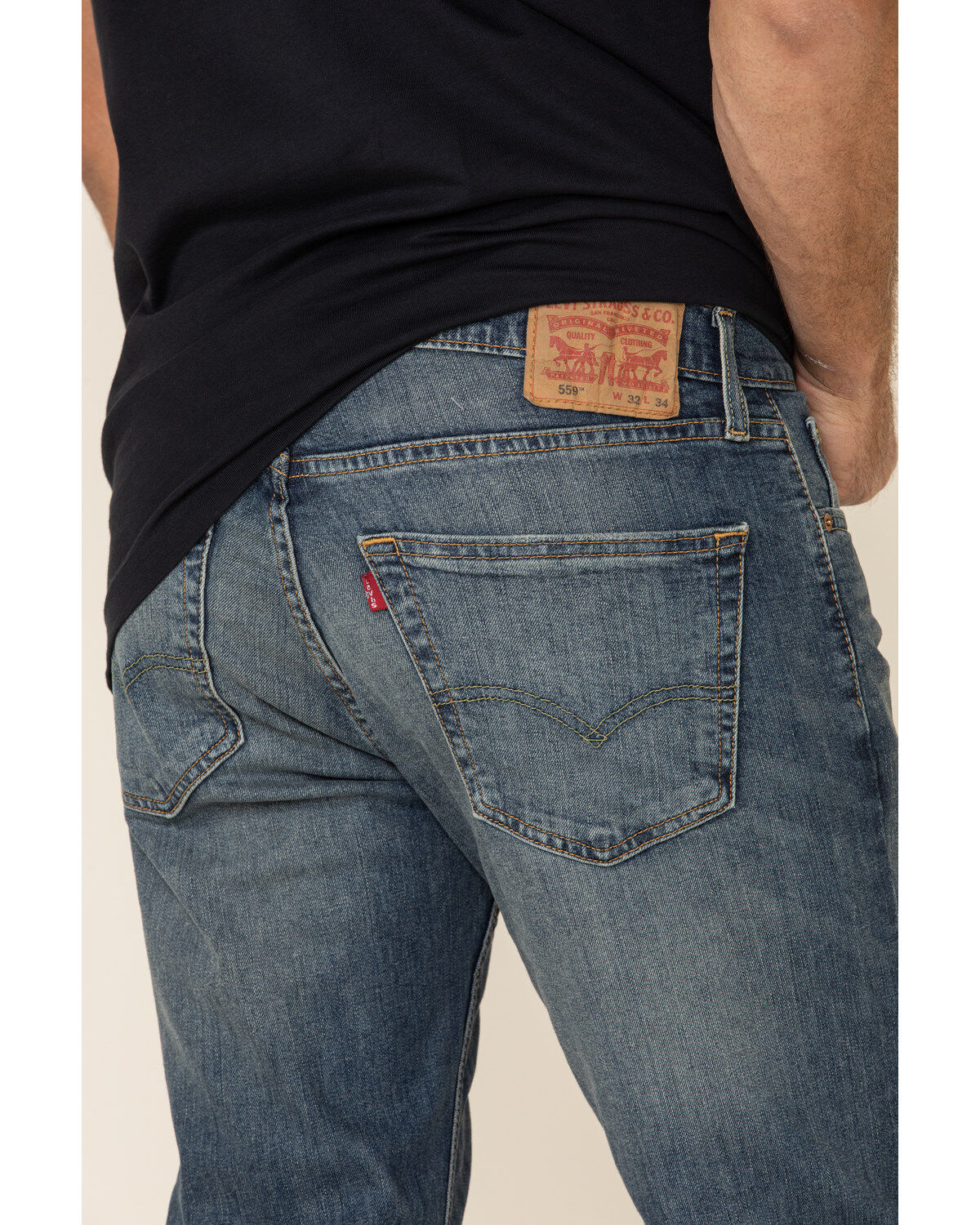 Image #4 - Levi's Men's 559 Funky City Stretch Relaxed Straight Fit Jeans, Blue, hi-res