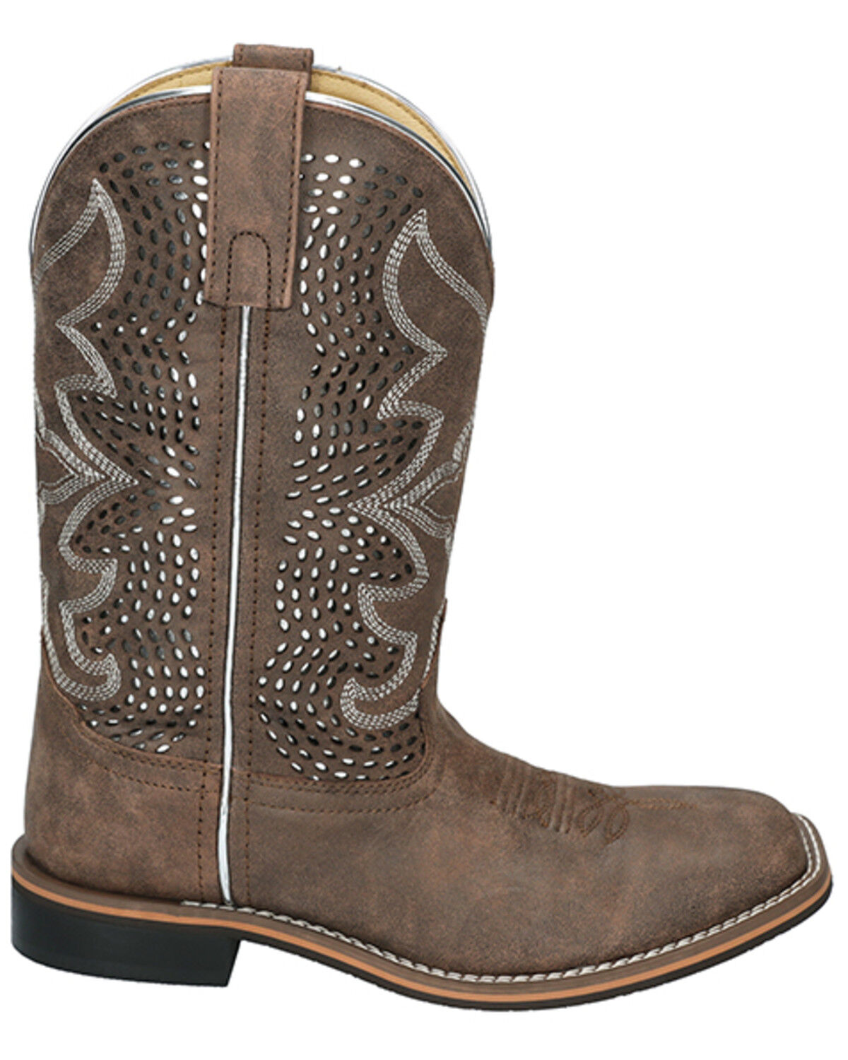 Image #2 - Smoky Mountain Women's Willow Western Boots - Broad Square Toe, Chocolate, hi-res