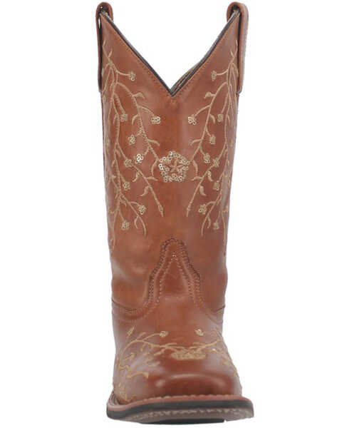 Image #4 - Laredo Women's Sequin Embellished Western Boots - Broad Square Toe, Tan, hi-res