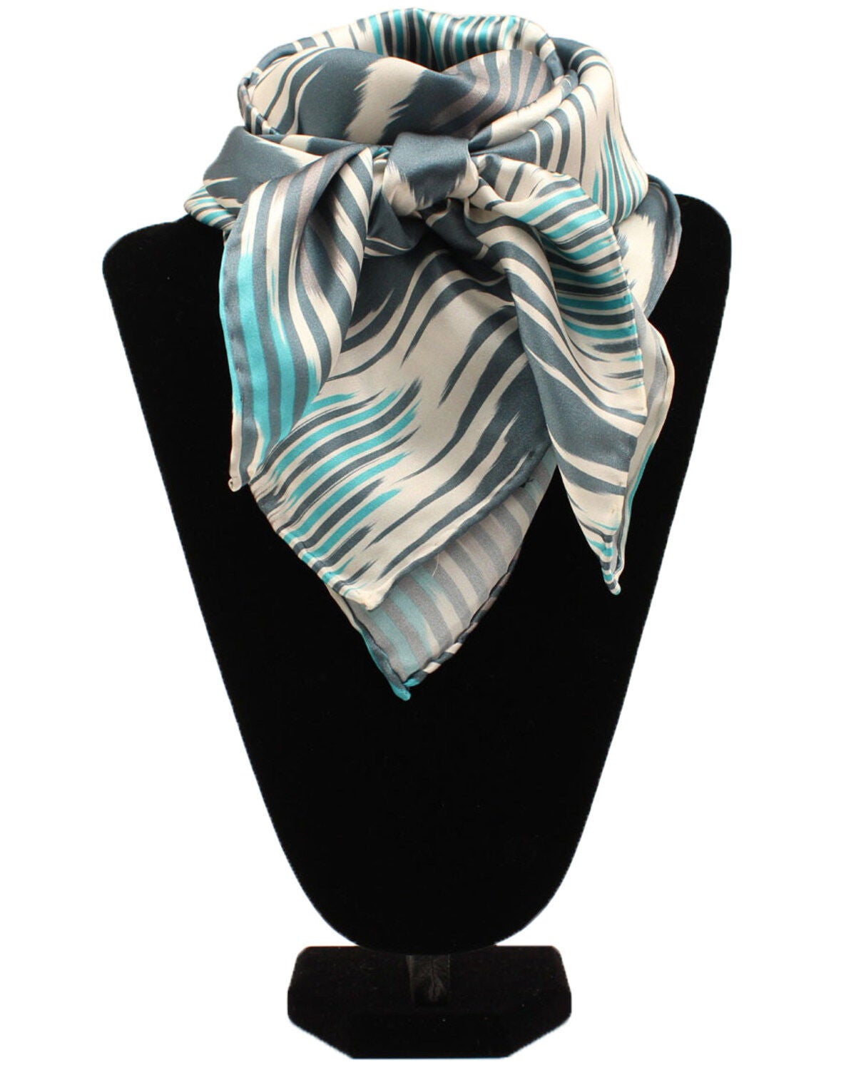 M&F Western Women's Chevron Wild Rag Scarf, Turquoise, hi-res