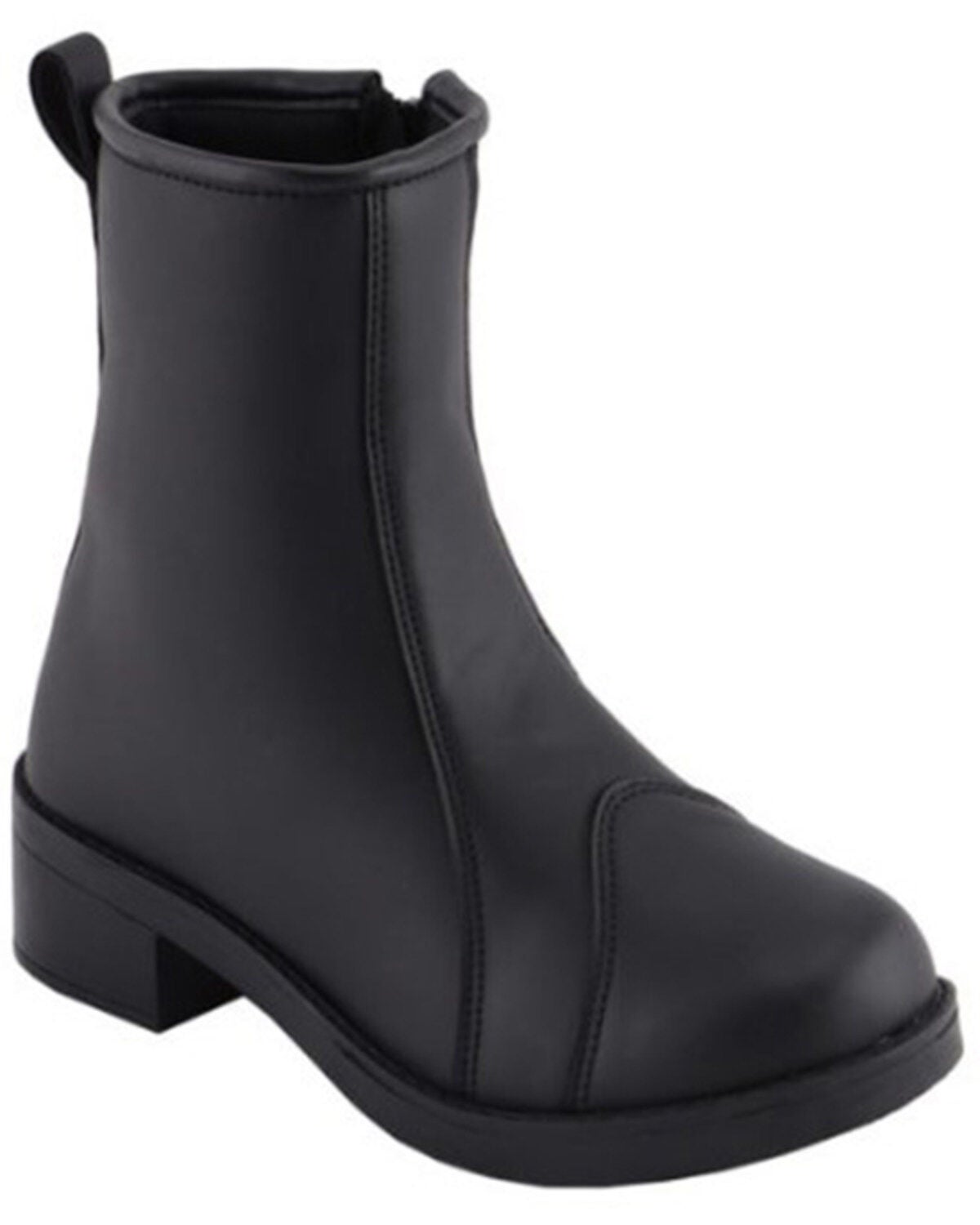 Milwaukee Leather Women's Clean Toe Cap Riding Boots - Round Toe, Black, hi-res