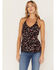 Image #1 - Idyllwind Women's Floral Print Keyhole Racer Tank Top, , hi-res