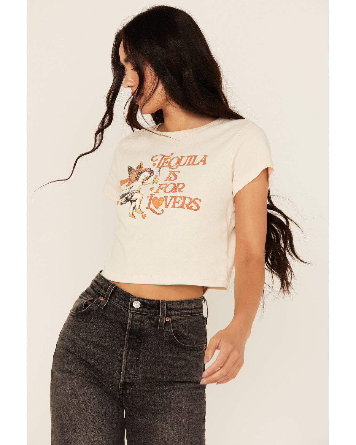 Image #1 - Girl Dangerous Women's Tequila Lovers Short Sleeve Graphic Tee, White, hi-res