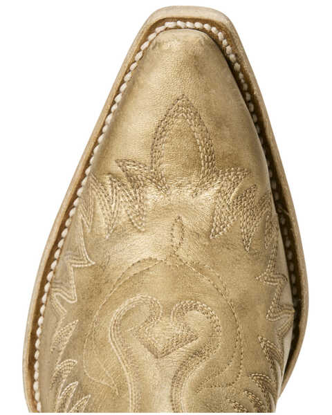 Image #4 - Ariat Women's Dixon Distressed Gold Western Booties - Snip Toe, , hi-res