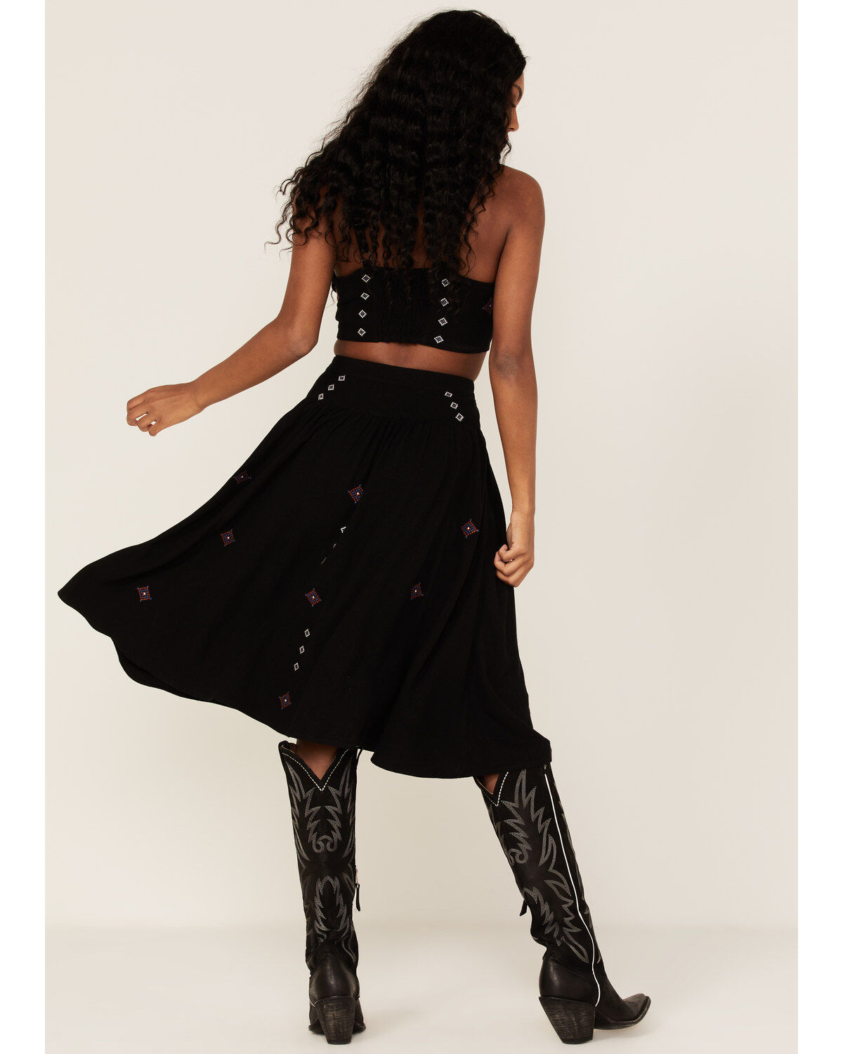 Image #3 - Shyanne Women's Southwestern Embroidered Drop Waist Skirt, , hi-res
