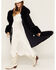 Image #2 - Azalea Wang Women's Annora Faux Fur Velvet Coat, Navy, hi-res