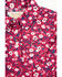Shyanne Toddler-Girls' Fuchsia Long Sleeve Floral Print Onesie , Fuchsia, hi-res