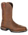Image #1 - Rocky Men's Long Range Waterproof Western Work Boots - Steel Toe, Brown, hi-res