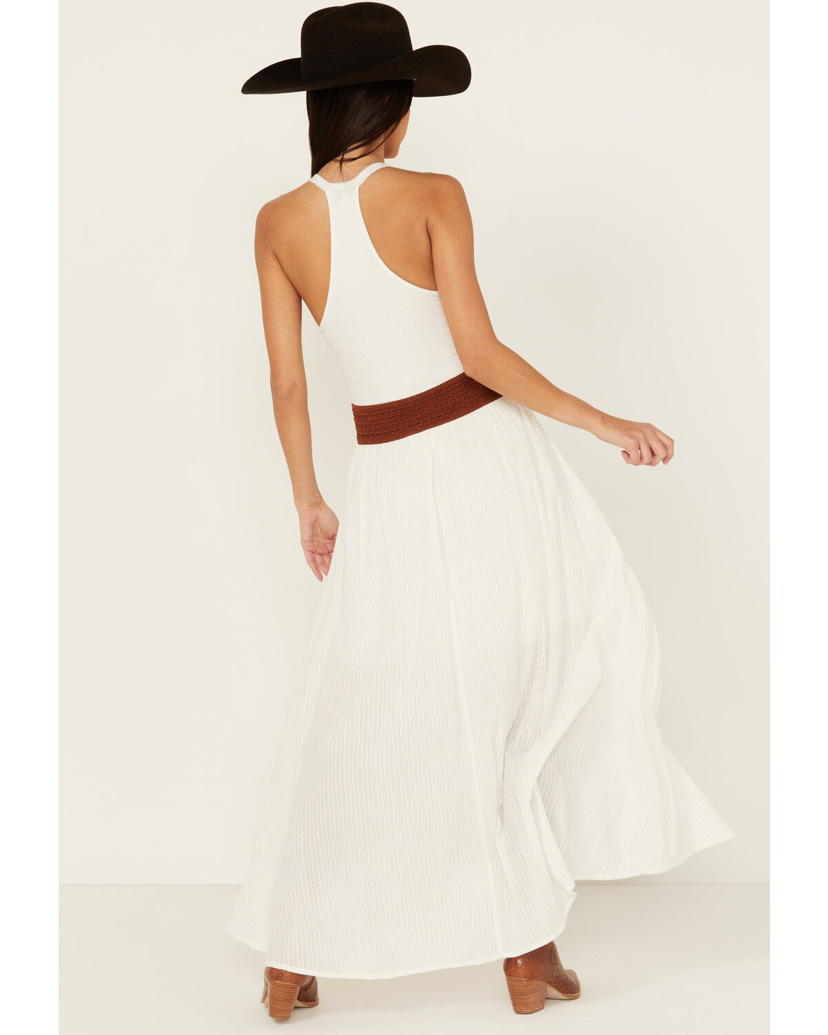 Image #3 - Shyanne Women's Lace Inset Maxi Skirt, White, hi-res