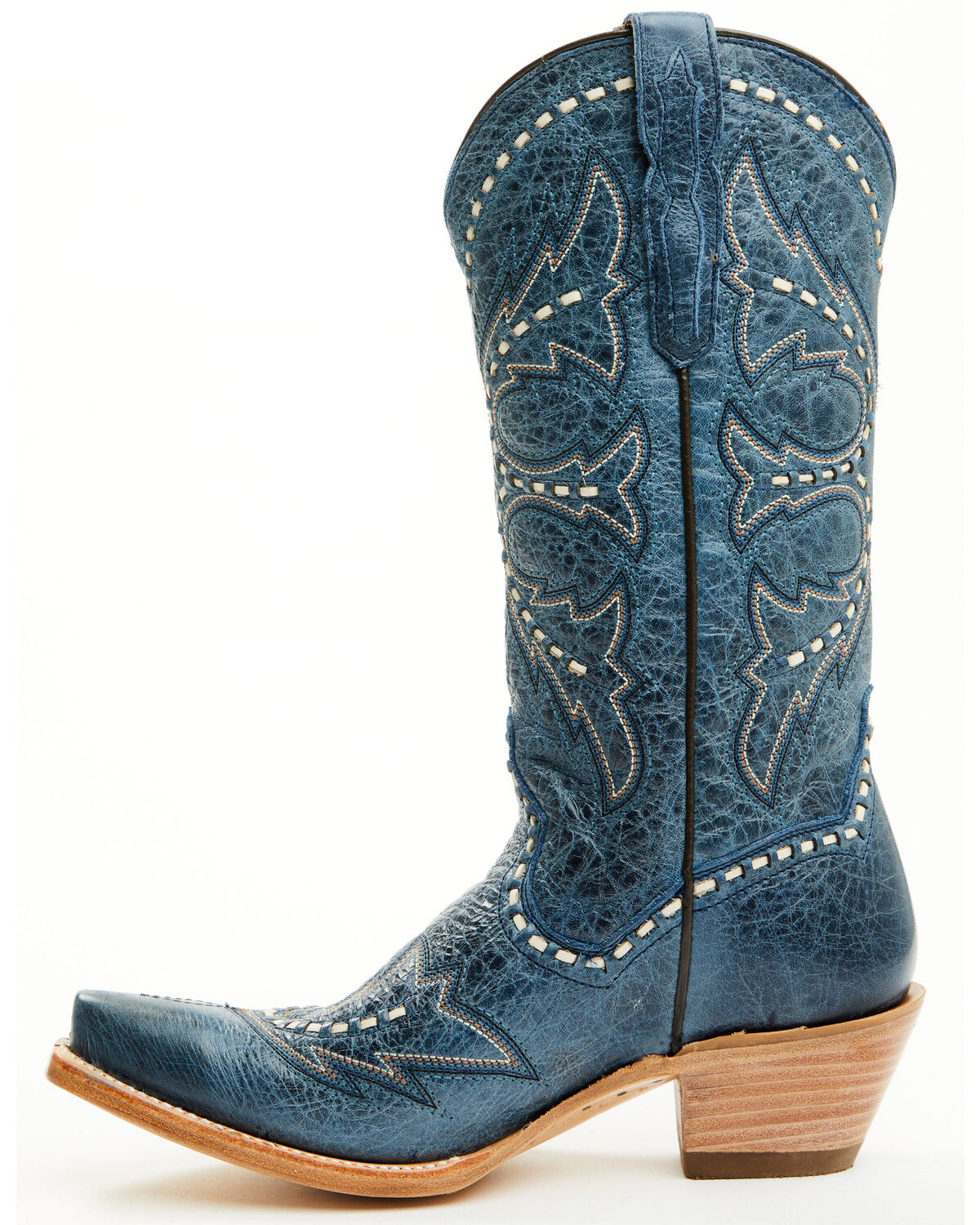 Image #3 - Dan Post Women's Mesa Tall Western Boots - Snip Toe, Blue, hi-res