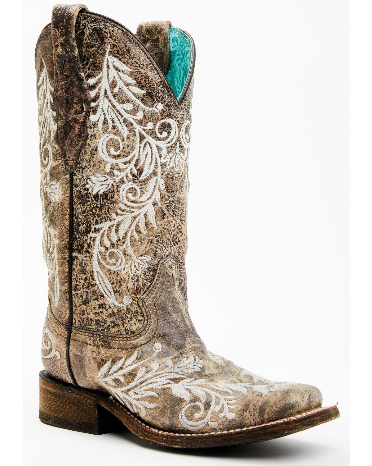 Corral Women's Glow in the Dark Western Boots - Square Toe, Brown, hi-res