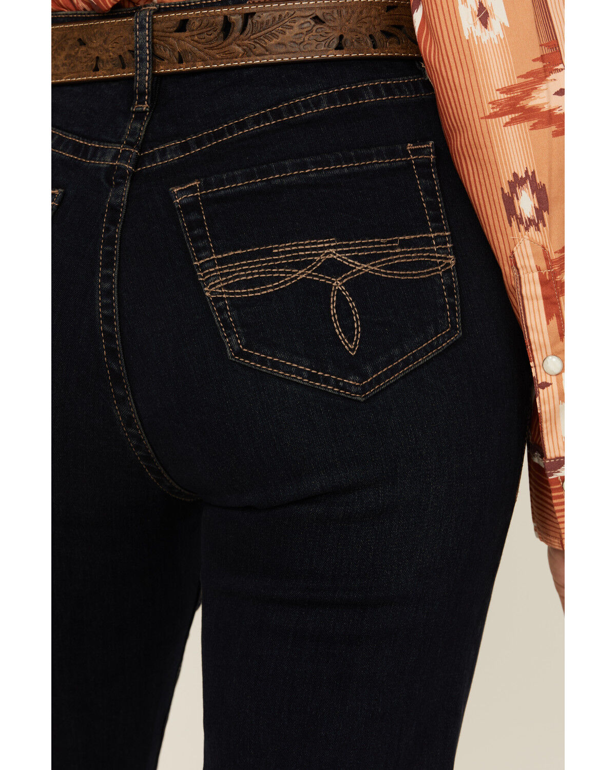 Image #2 - Rock & Roll Denim Women's Dark Wash High Rise Bootcut Stretch Denim Jeans, Dark Wash, hi-res