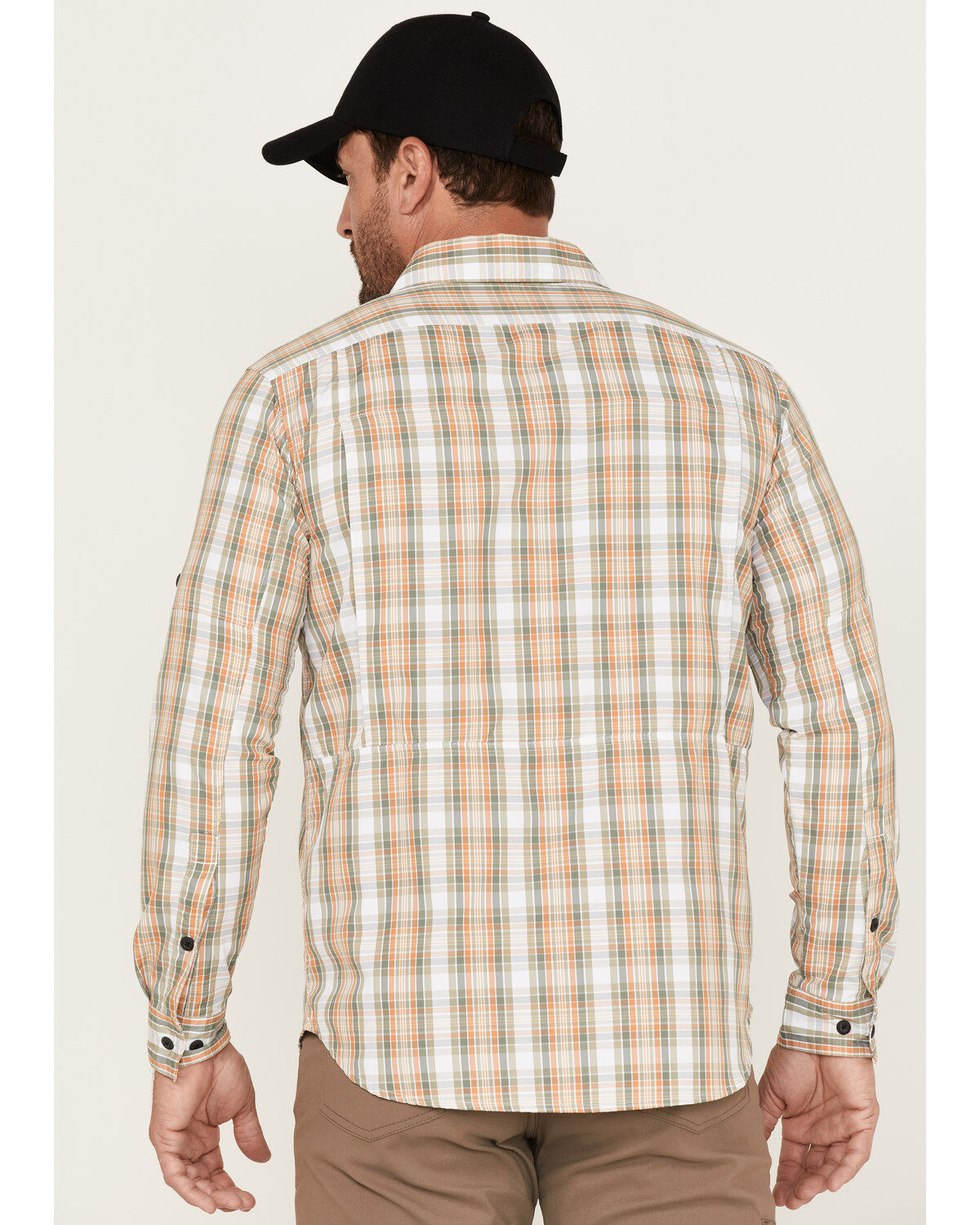 Image #4 - Columbia Men's Silver Ridge Balanced Plaid Long Sleeve Button-Down Western Shirt, Tan, hi-res