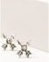 Image #2 - Shyanne Women's 3-piece Silver Concho & Arrow Hoop Earrings Set, Silver, hi-res