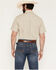 Image #4 - Gibson Trading Co Men's Timeless Medallion Print Short Sleeve Snap Western Shirt - Tall, Tan, hi-res