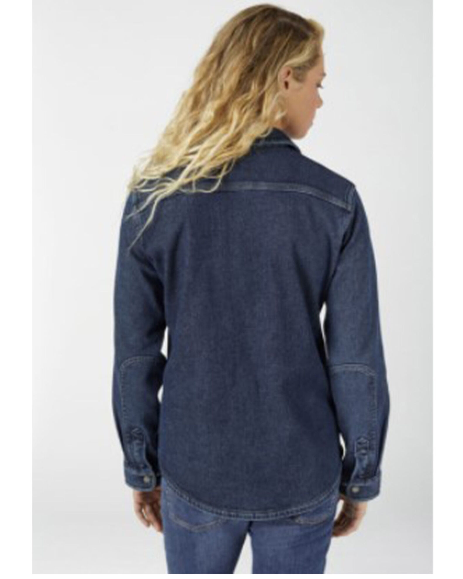 Image #2 - Dickies Women's Warming Temp Long Sleeve Denim Work Shirt, , hi-res